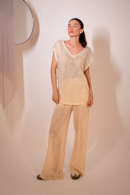 Conjunto Blusa e Calça Tela