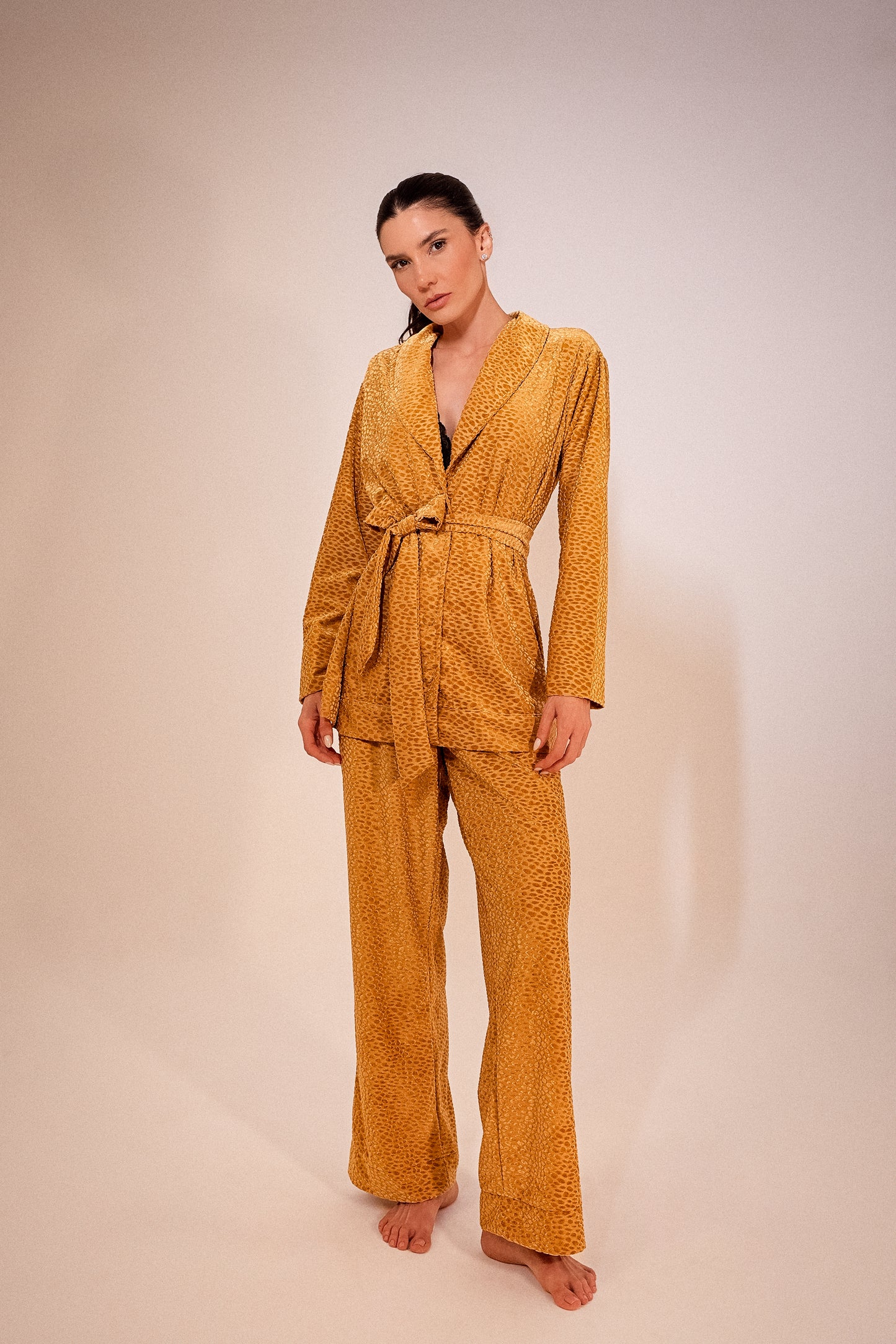 Conjunto Veludo Jacard