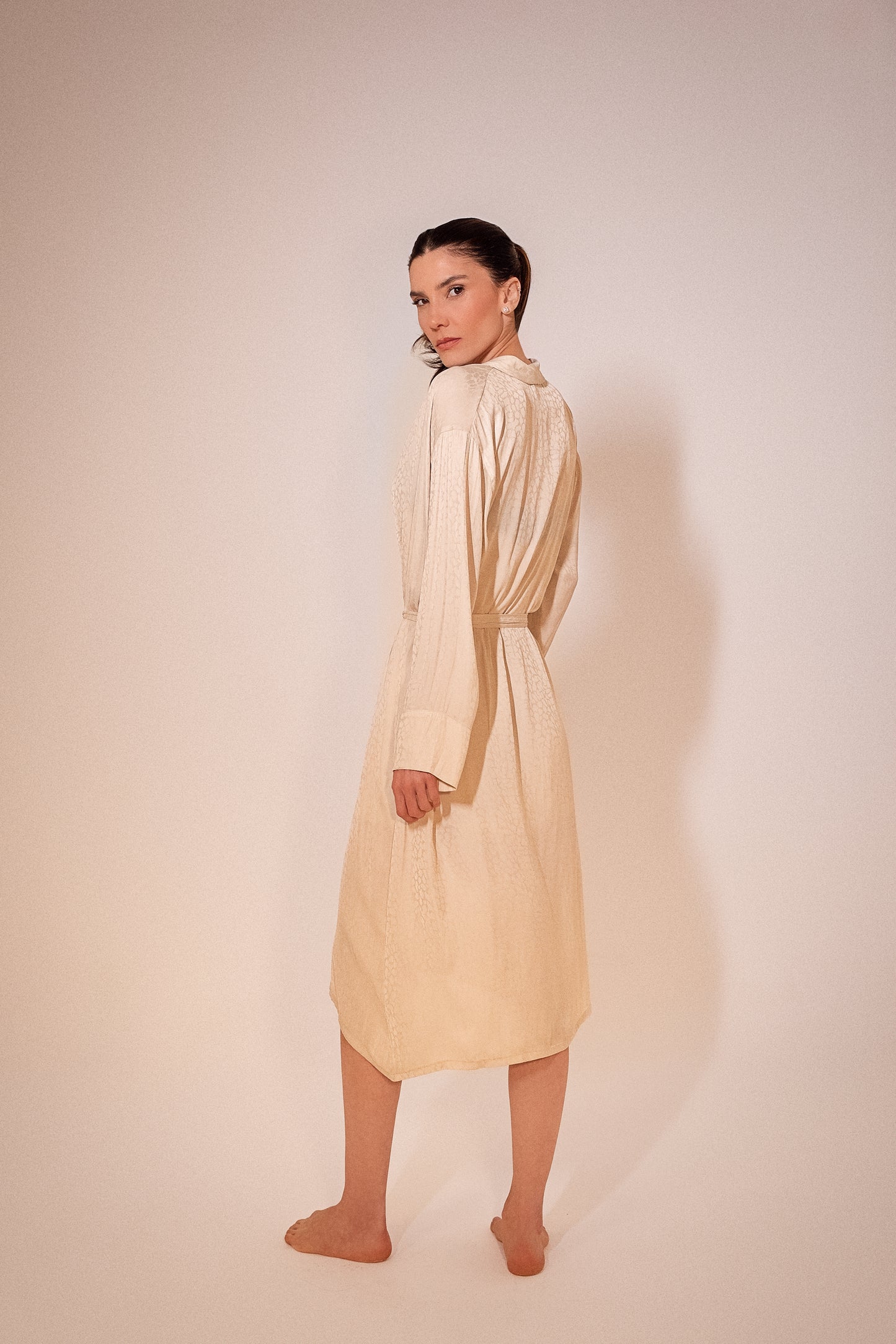 Camisola Curta Renda Com Robe