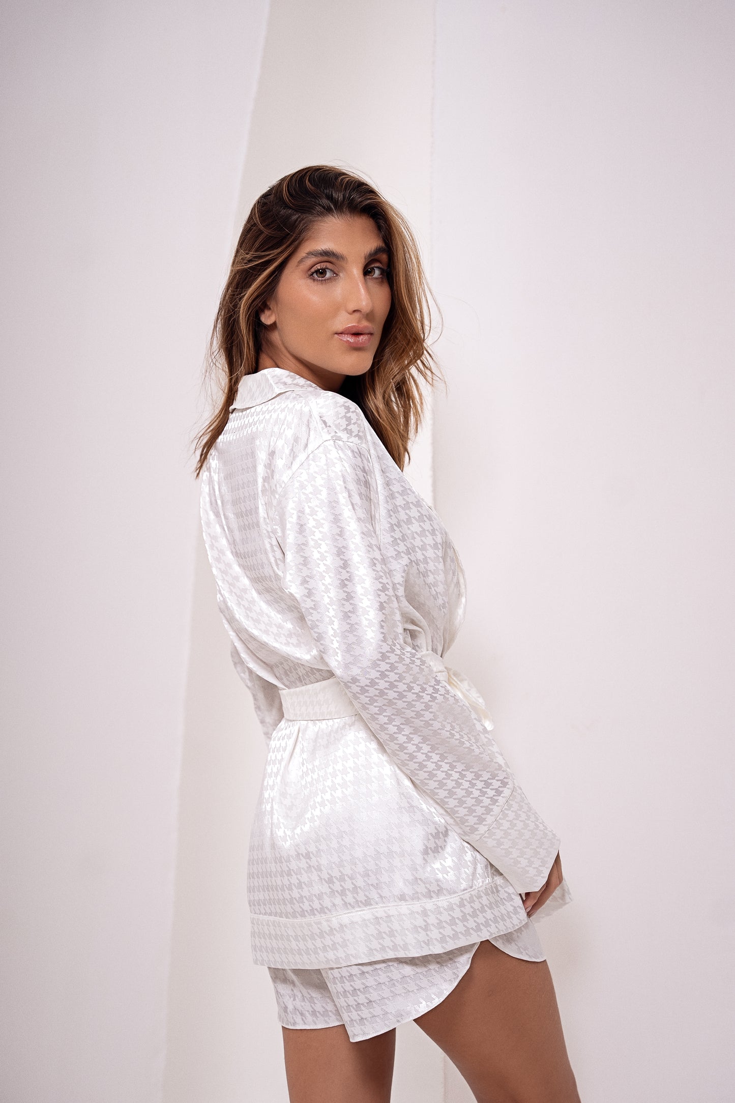 Pijama Acetinado Branco