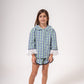 Pijama Infantil Vichy Azul/Verde