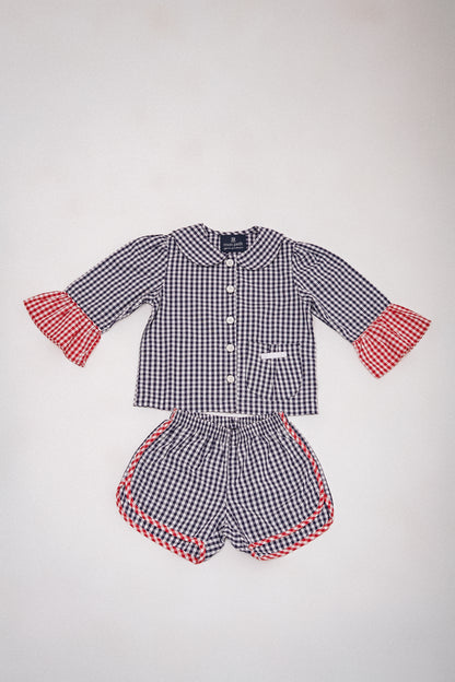 Pijama Infantil Vichy Navy