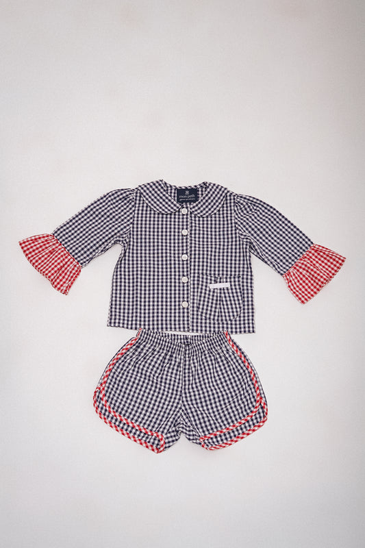 Pijama Infantil Vichy Navy