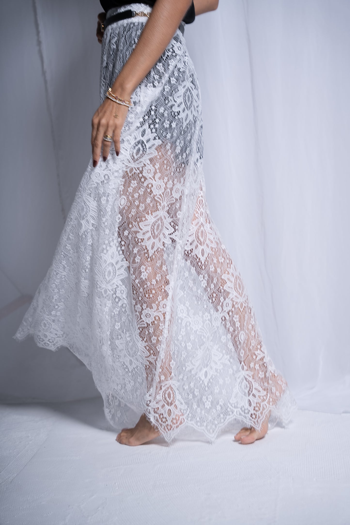 Saia Renda Branca
