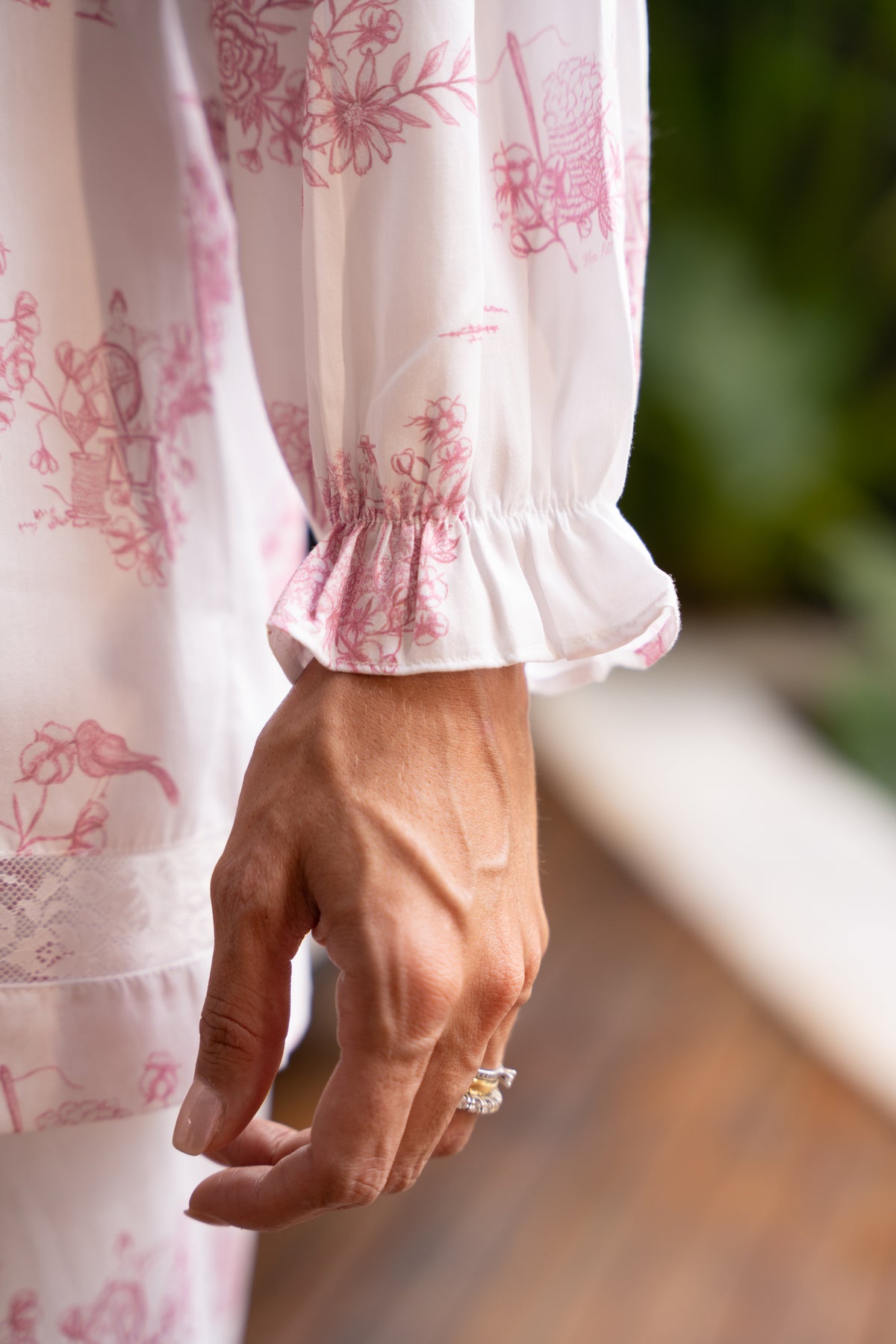 Pijama Provençal Longo Rosa