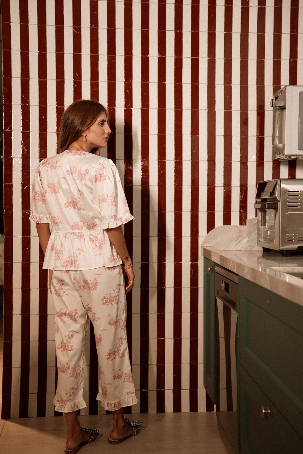 Pijama Provençal Laço Rosa