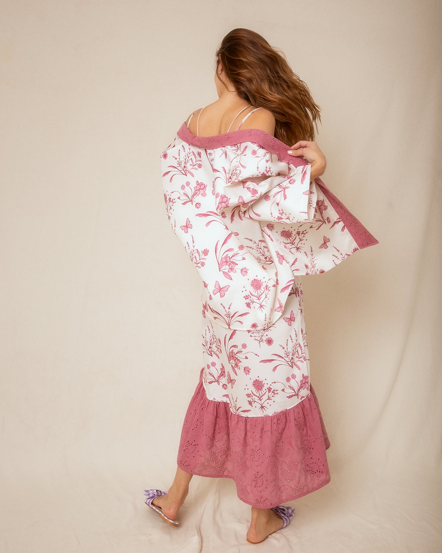 Kimono Borboleta Rosê