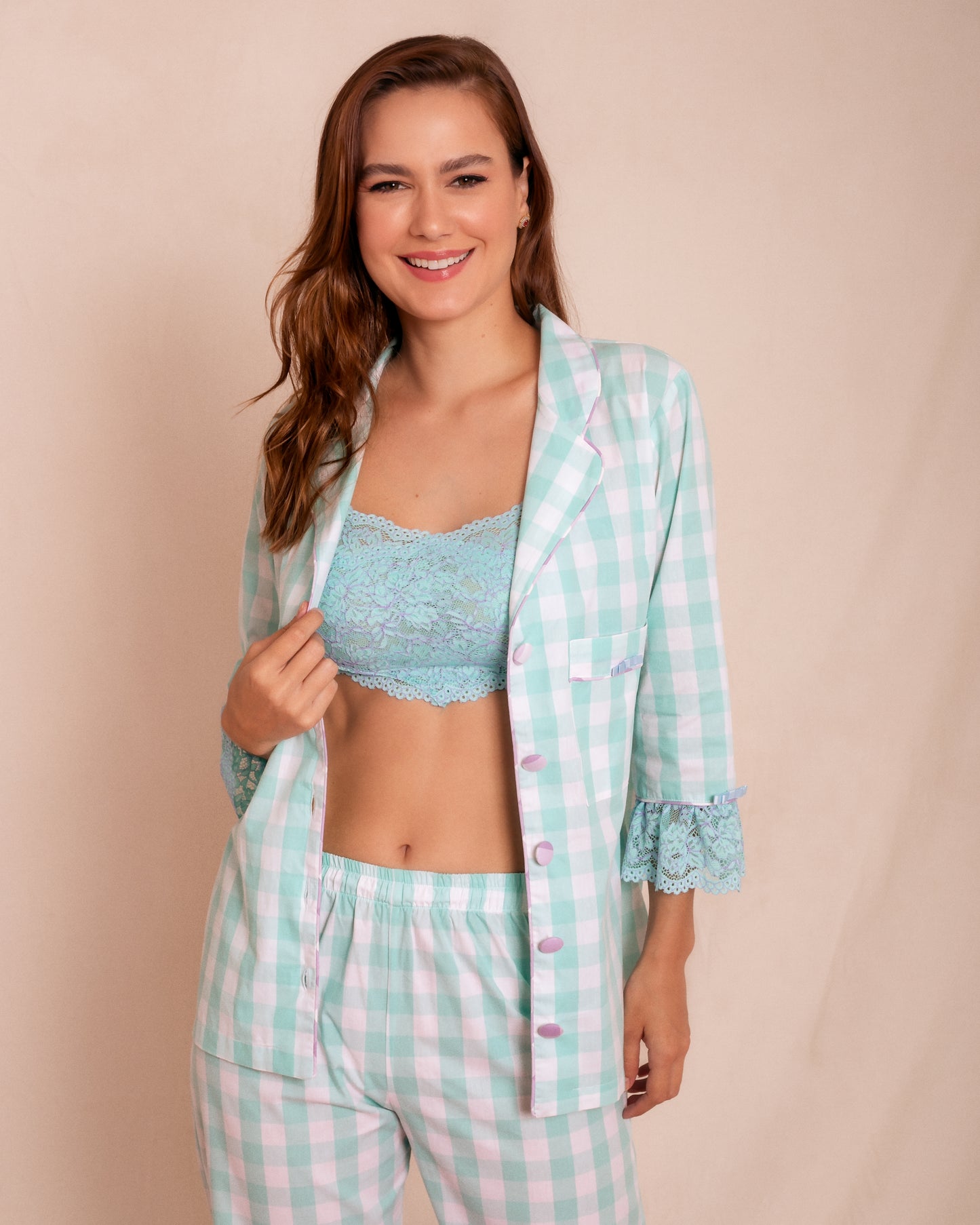 Pijama Longo Verde Menta