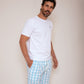 Pijama Masculino Vichy Turquesa