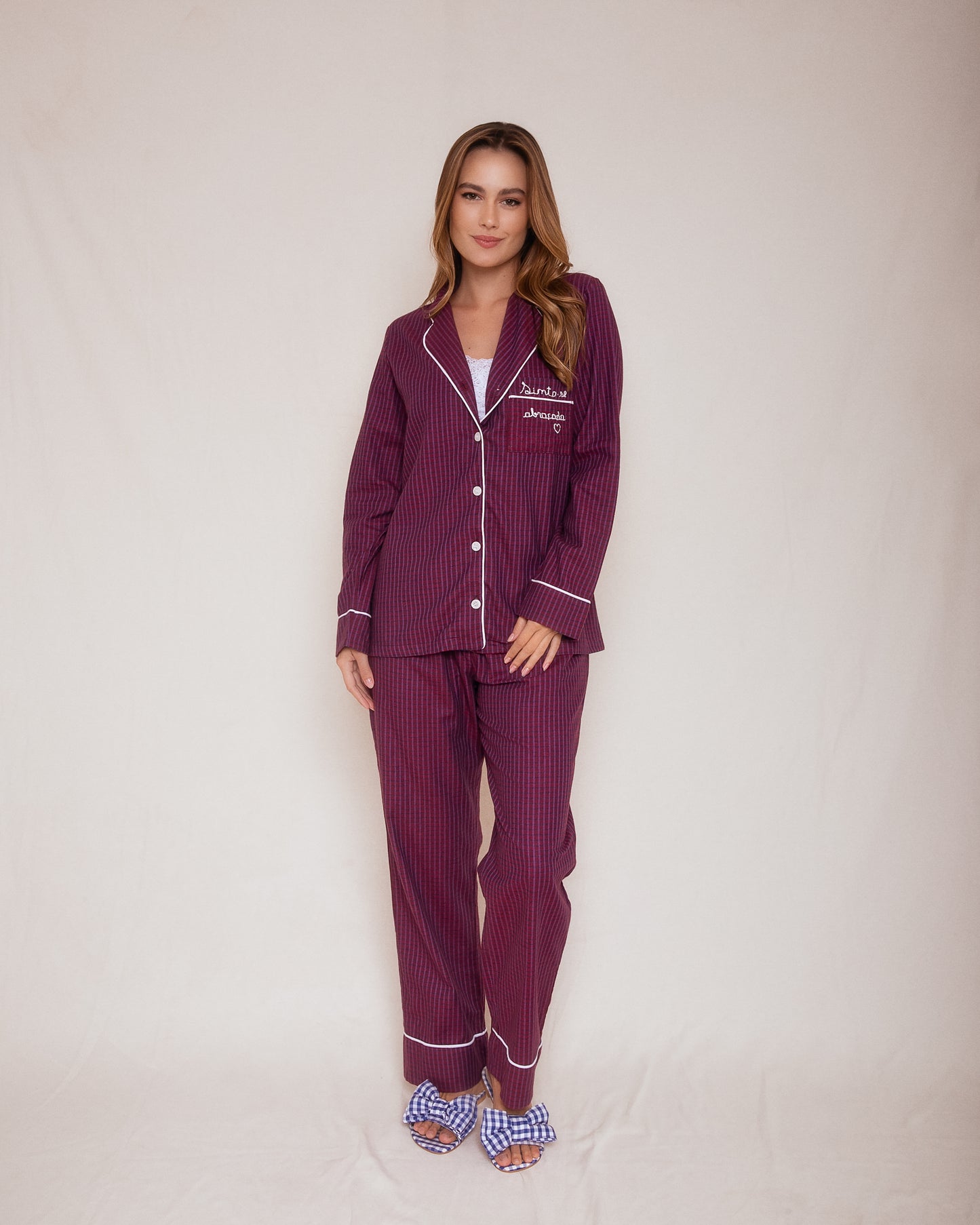 Pijama Flanelado Marsala