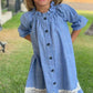 Camisola Infantil Vintage Azul Jeans