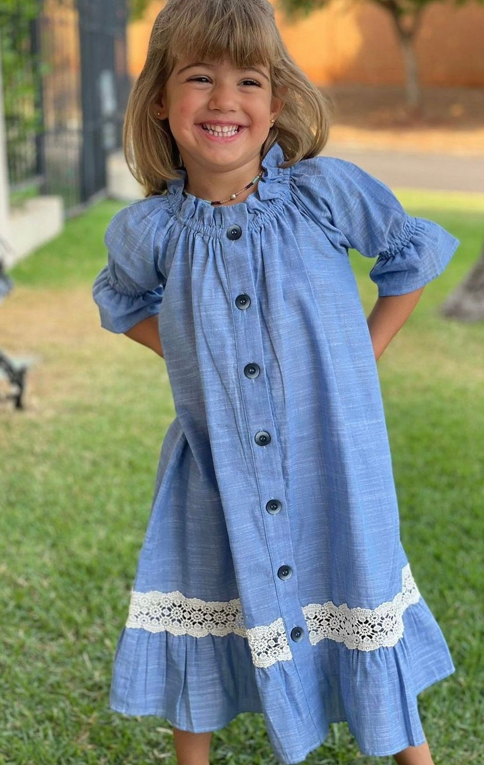 Camisola Infantil Vintage Azul Jeans